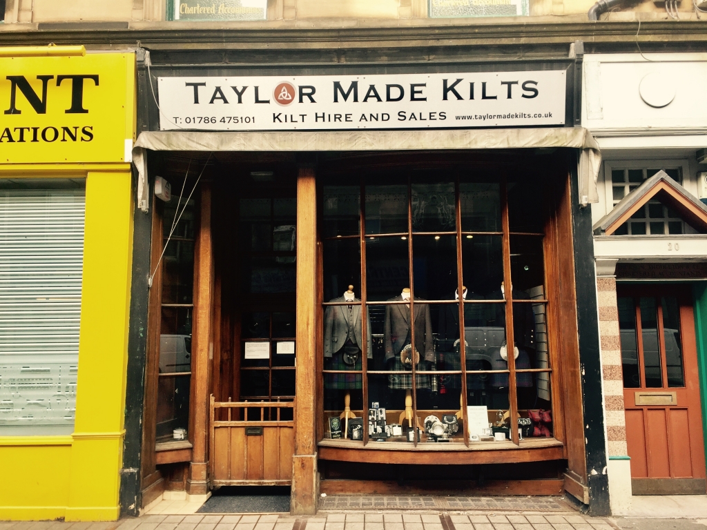 Kilt shop in Stirling, Scotland / スターリングで立ち寄ったキルトテイラー